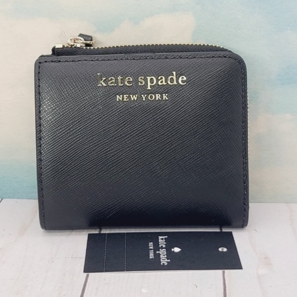 NWT Kate Spade Black L-Zip Bifold Cameron Wallet - Picture 2 of 12